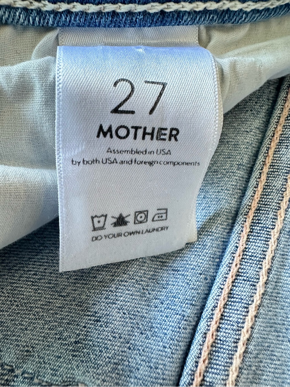 MOTHER The Rascal Ankle Snippet Tinge Mid Rise Frayed Jeans Size 27 - Picture 8 of 9